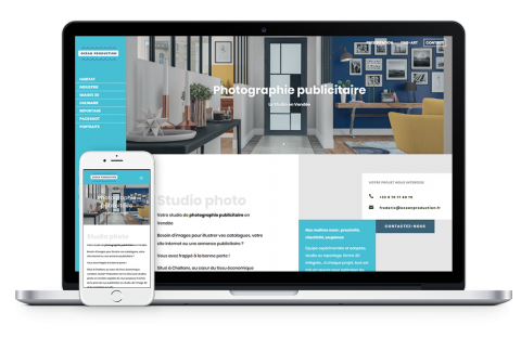 Home page responsive Studio Océan Production