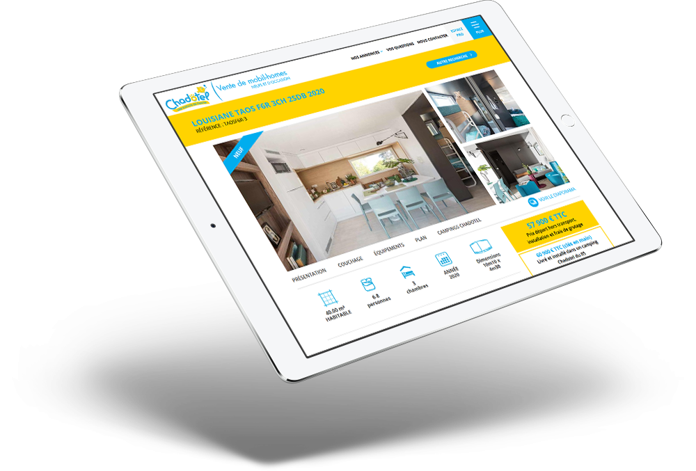 site internet Chadotel mobil-homes