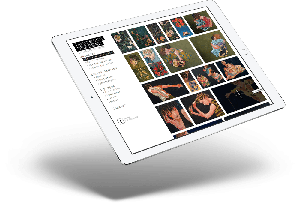 Site internet Laurence Drapeau - tablette