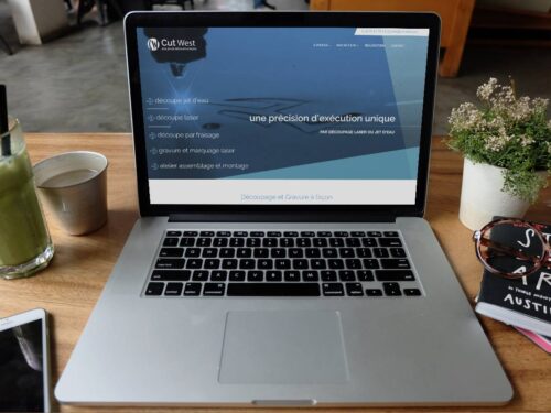 Site internet de Cut West présenté dans un écran de pc portable